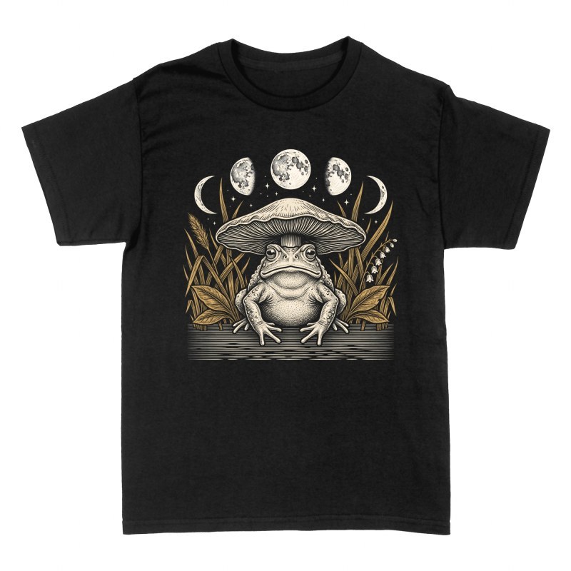 Camisetas: Sapo con sombrero de seta y luna