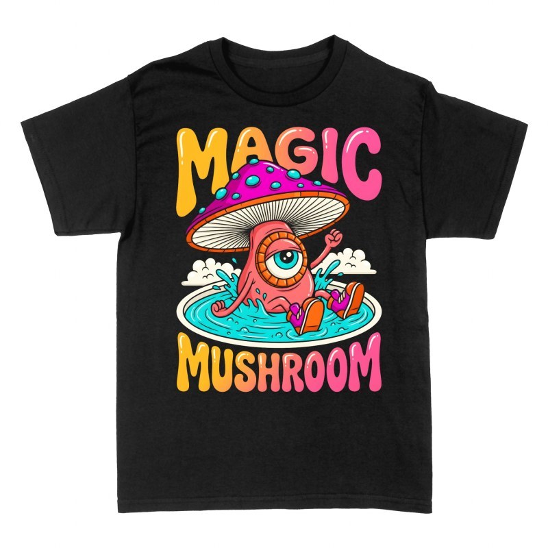 Camisetas: Hongo m&aacute;gico psicod&eacute;lico con ojo