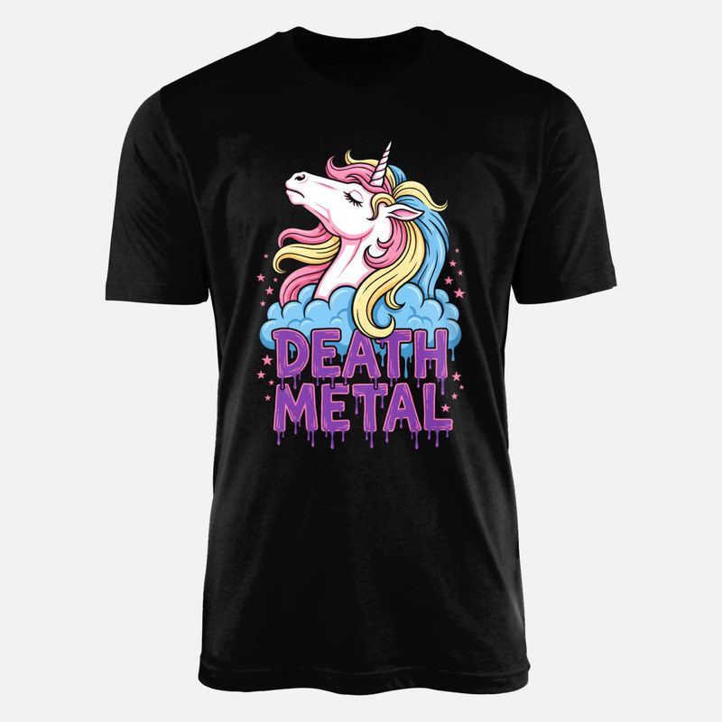 Camisetas: Unicornio Death Metal tierno