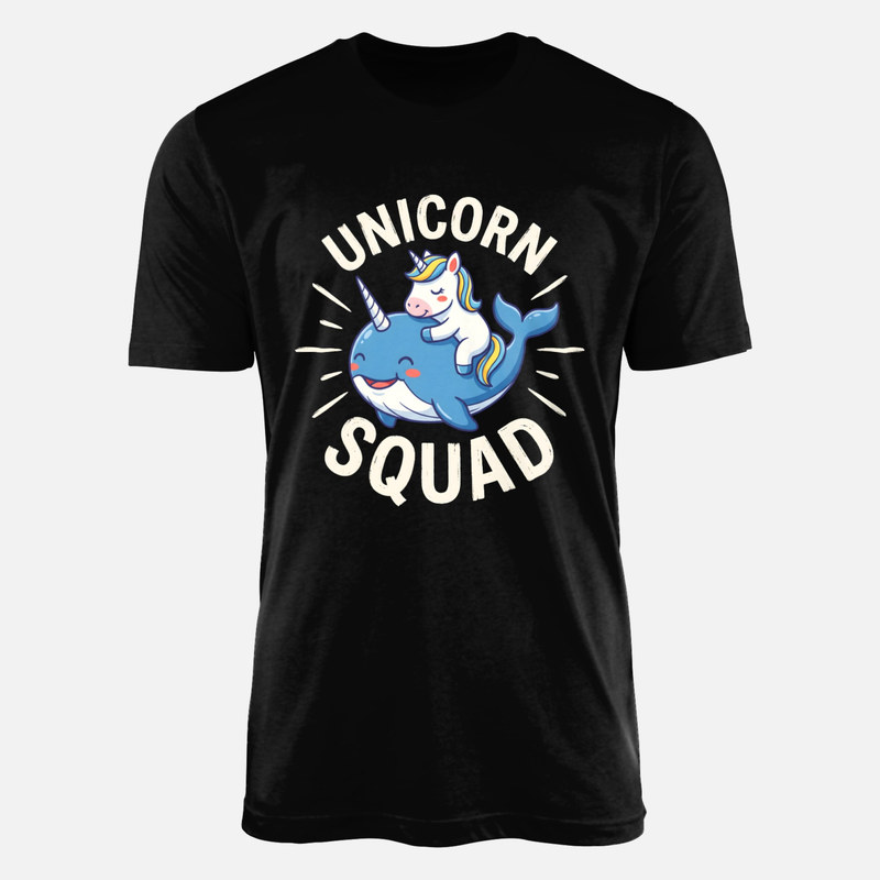 Camisetas: Escuadr&oacute;n unicornio durmiendo sobre narval