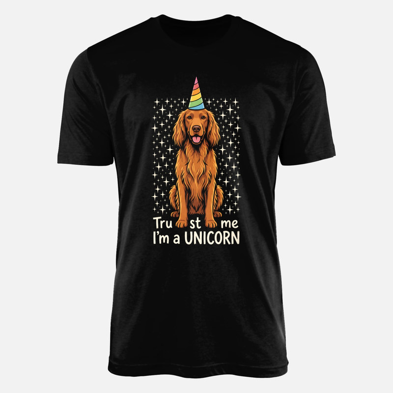 Camisetas: Perro Golden Retriever unicornio gracioso