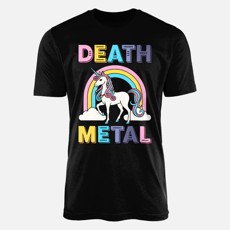 Camisetas: Unicornio pastel Death Metal