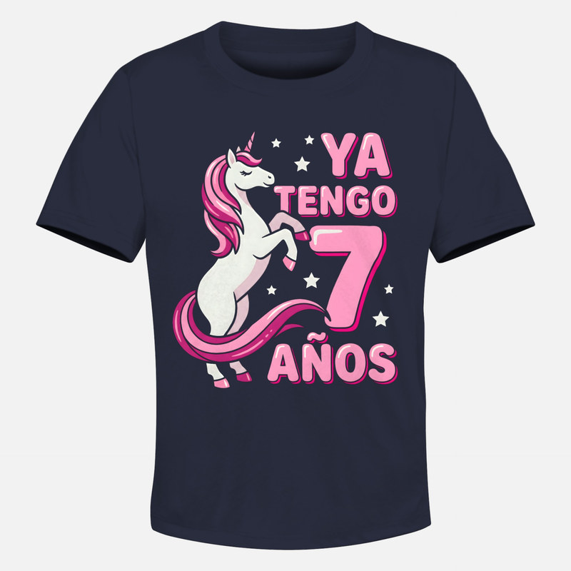 Camisetas: Ya tengo 7 a&ntilde;os con unicornio