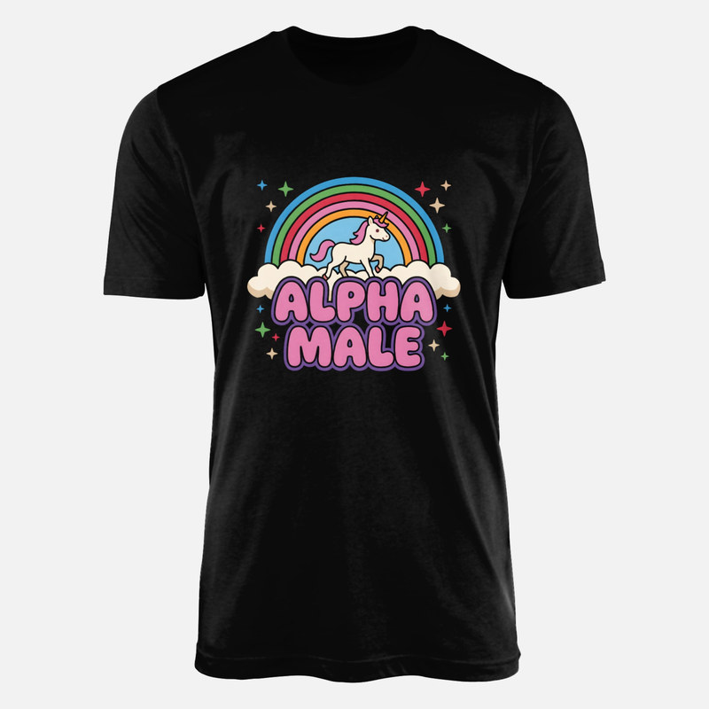 Camisetas: Macho alfa unicornio arco&iacute;ris