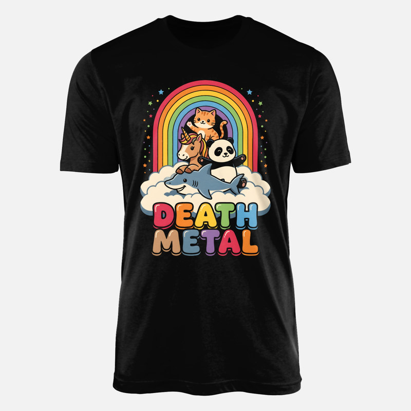 Camisetas: Death metal tierno con arco&iacute;ris