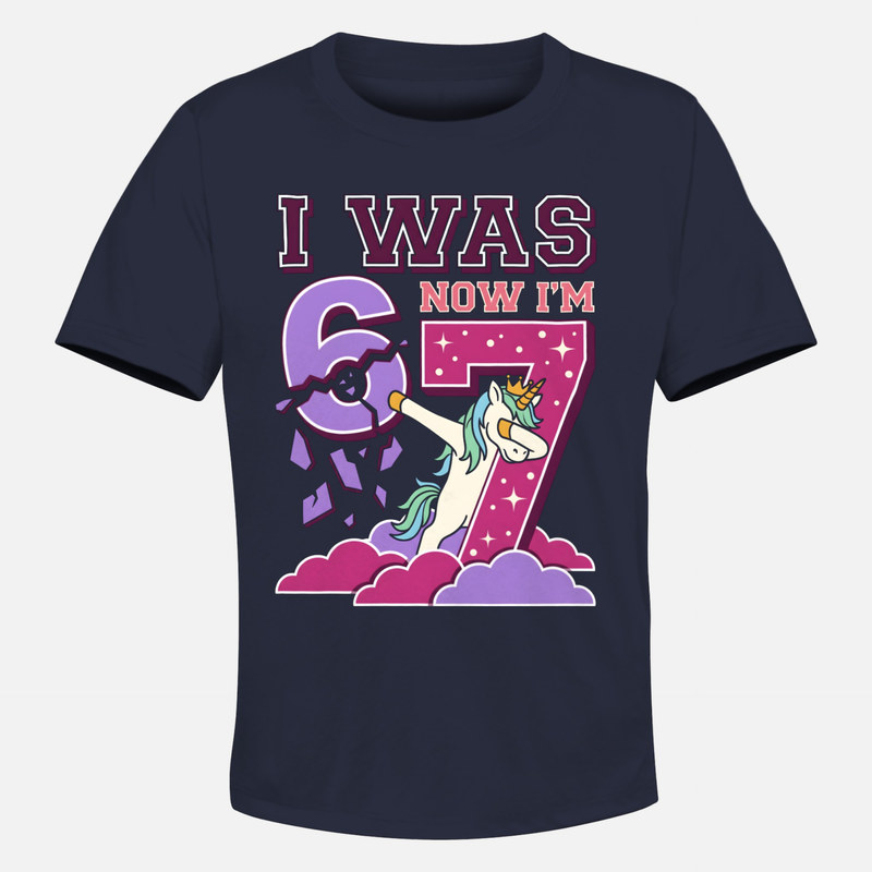 Camisetas: Unicornio dabbing fiesta 7 a&ntilde;os