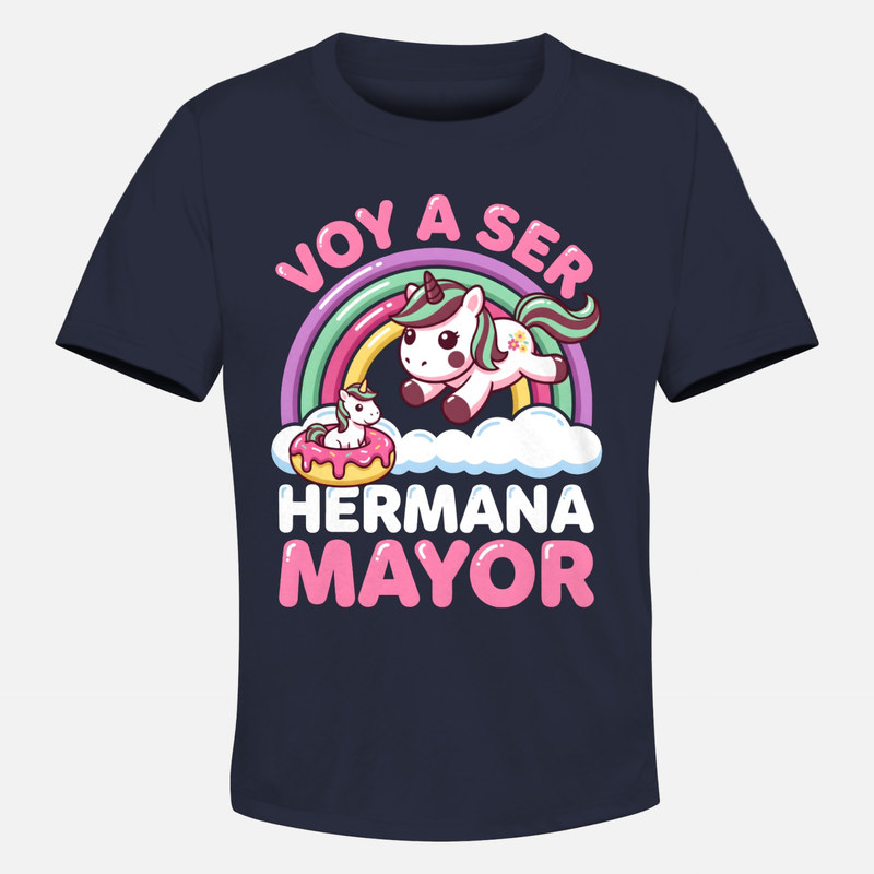 Camisetas: Voy a ser hermana mayor unicornios