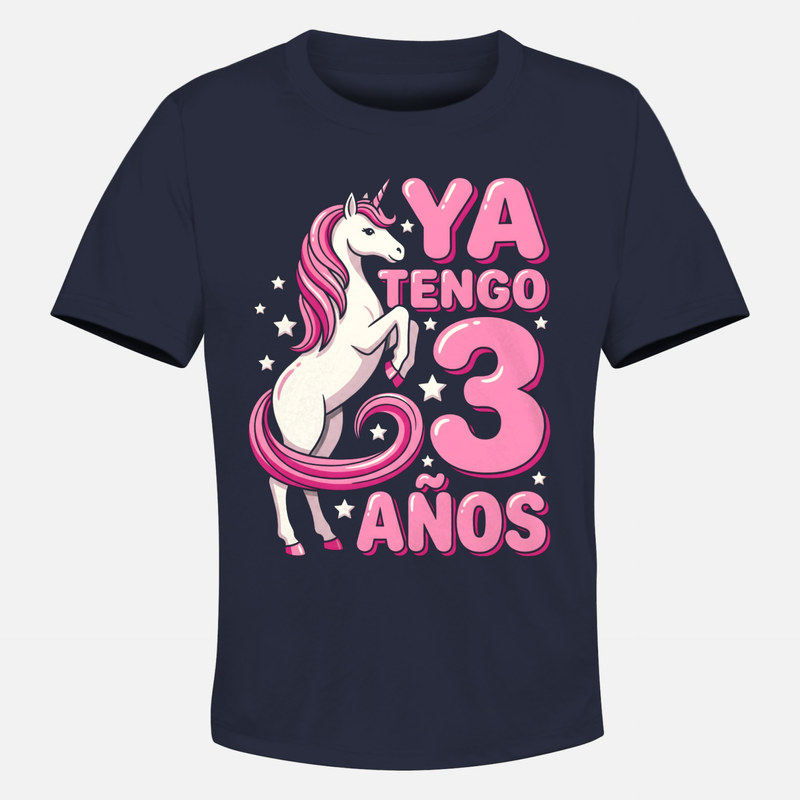 Camisetas: Ya tengo 3 a&ntilde;os unicornio