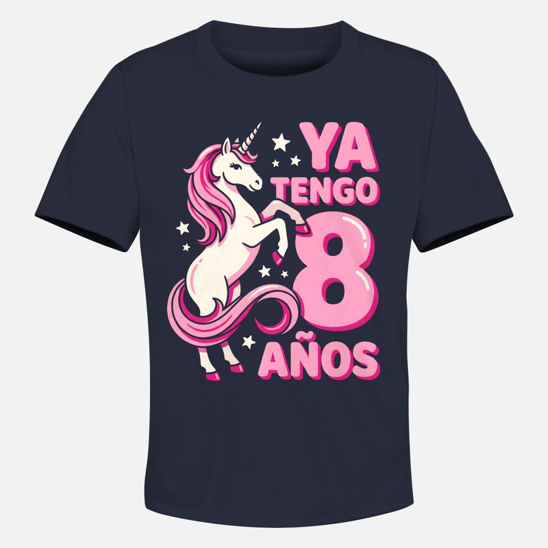 Camisetas: Ya tengo 8 a&ntilde;os unicornio