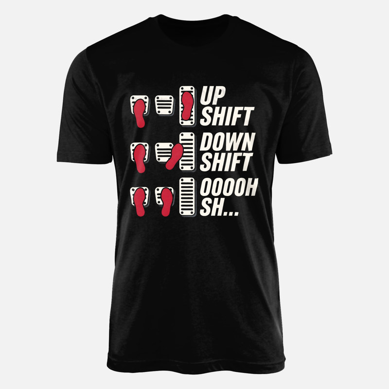Camisetas: Pedales de cambio manual con humor