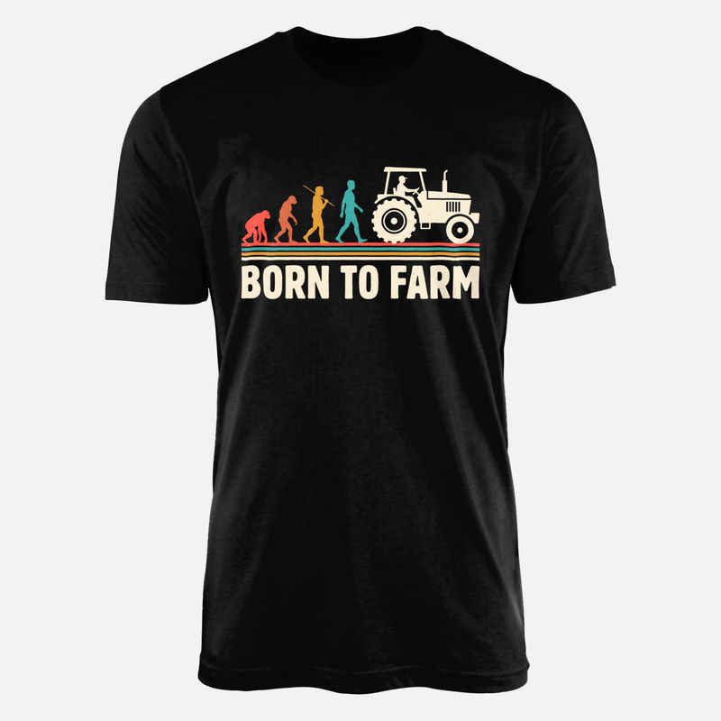 Camisetas: Evoluci&oacute;n con tractor Born to Farm