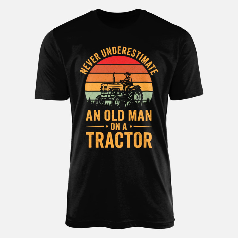 Camisetas: Abuelo al volante de tractor retro