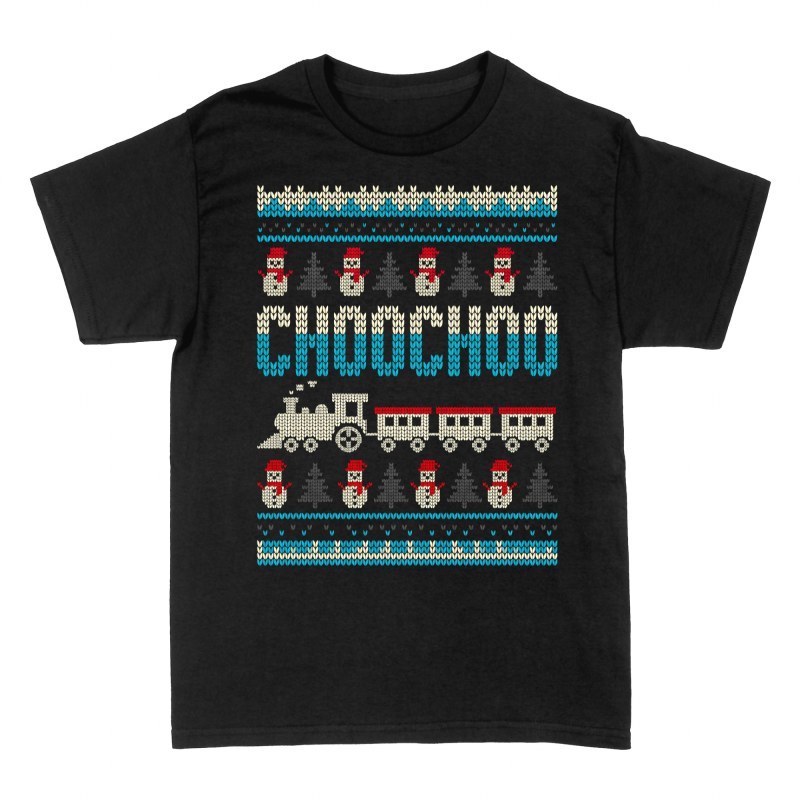 Camisetas: Tren navide&ntilde;o estilo punto
