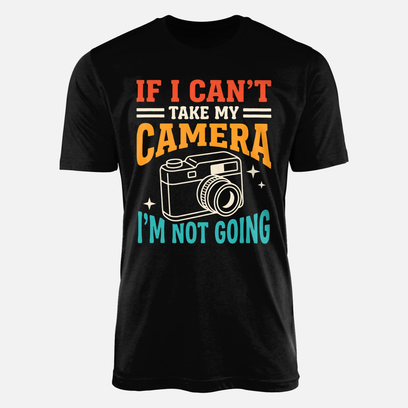 Camisetas: Sin mi c&aacute;mara no voy frase divertida