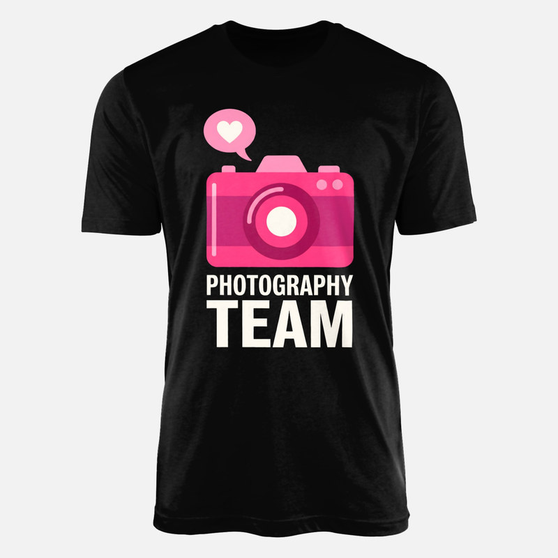 Camisetas: Equipo de fotograf&iacute;a c&aacute;mara rosa