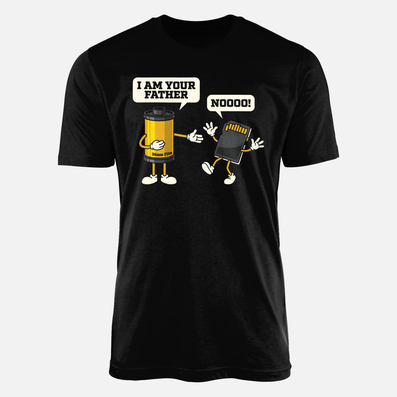 Camisetas: Carrete 35mm y tarjeta SD Yo soy tu padre