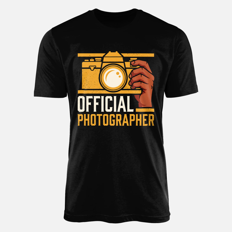 Camisetas: Fot&oacute;grafo oficial con c&aacute;mara