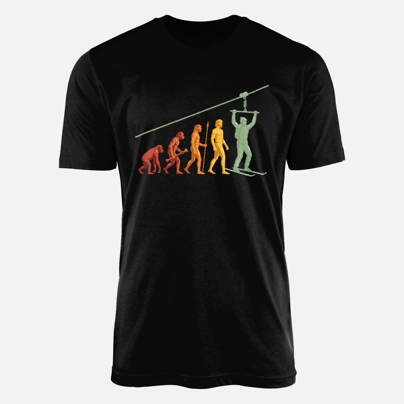 Camisetas: Evoluci&oacute;n esquiador telesqu&iacute;