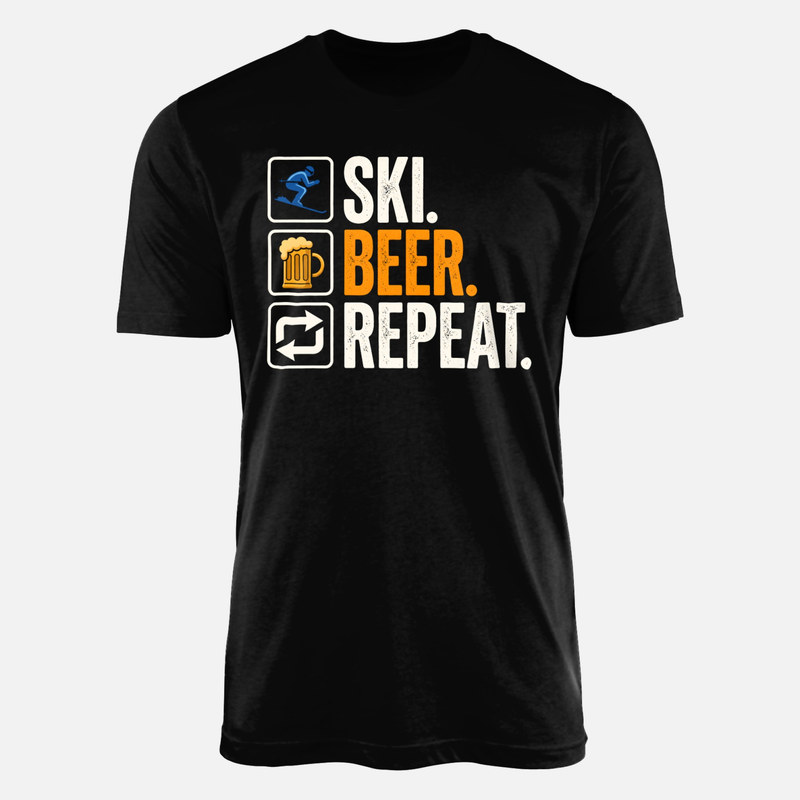 Camisetas: Esquiar Cerveza Repetir