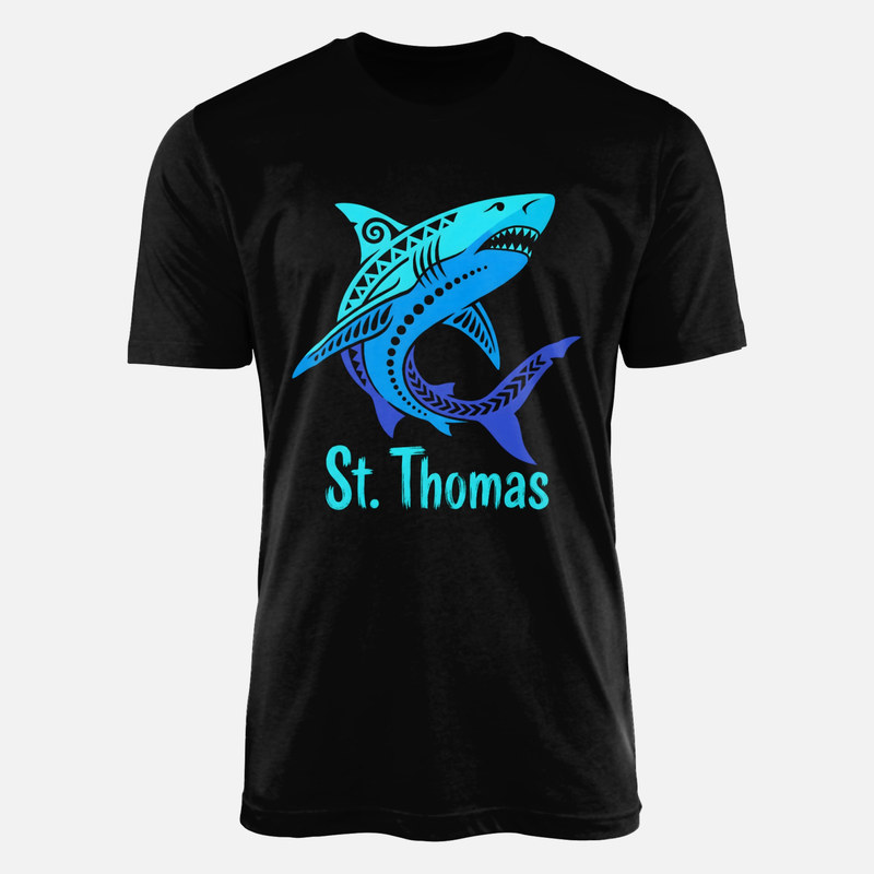 Camisetas: Tibur&oacute;n tribal St. Thomas
