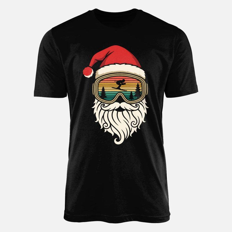 Camisetas: Pap&aacute; Noel esquiador con gafas