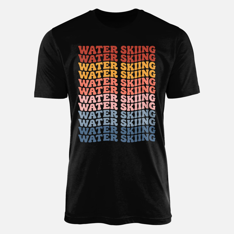 Camisetas: Esqu&iacute; acu&aacute;tico retro ondulado