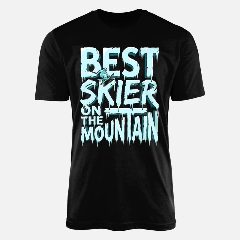 Camisetas: Mejor esquiador letras de hielo