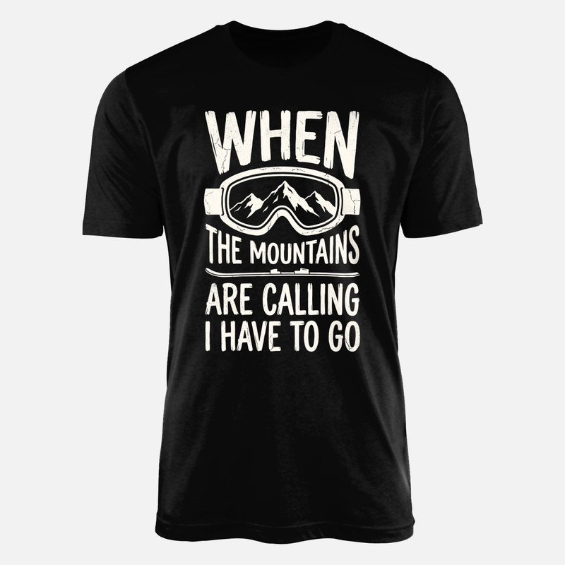 Camisetas: Llamada de la monta&ntilde;a y gafas de esqu&iacute;