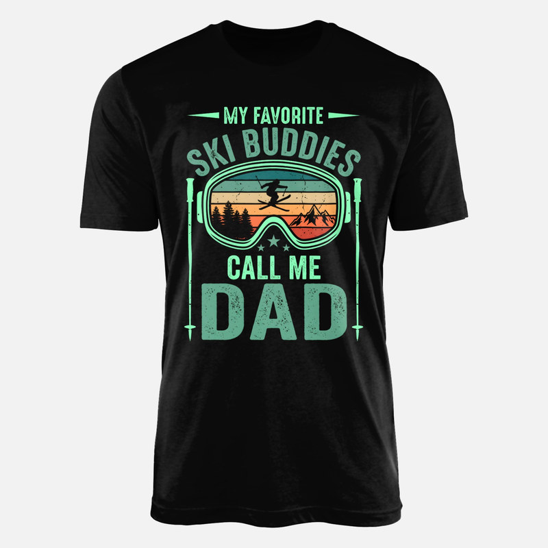 Camisetas: Mis compa&ntilde;eros de esqu&iacute; me llaman pap&aacute;