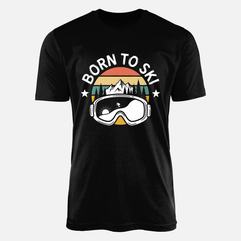 Camisetas: Gafas de esqu&iacute; y puesta de sol retro