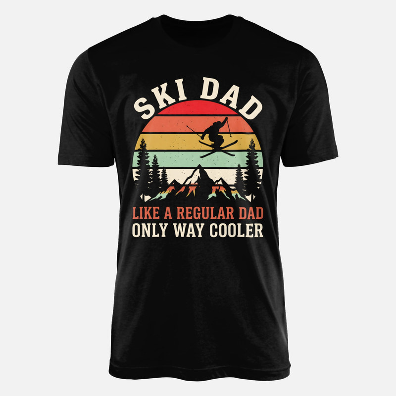 Camisetas: Pap&aacute; esquiador m&aacute;s genial atardecer