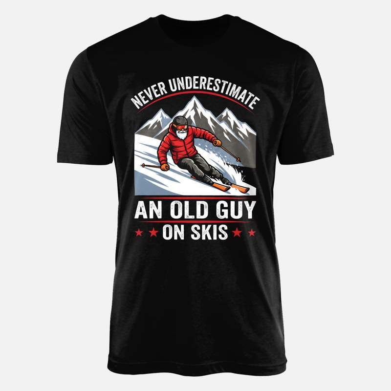 Camisetas: Nunca subestimes a un veterano esquiando