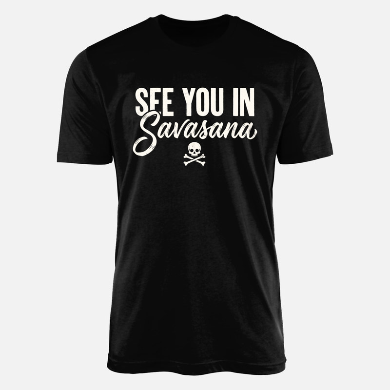 Camisetas: Nos vemos en savasana calavera