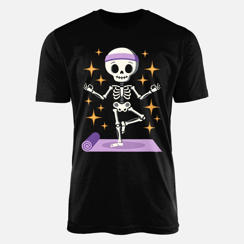Camisetas: Esqueleto infantil haciendo yoga