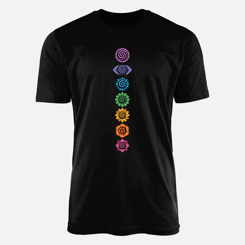 Camisetas: Siete chakras con espirales