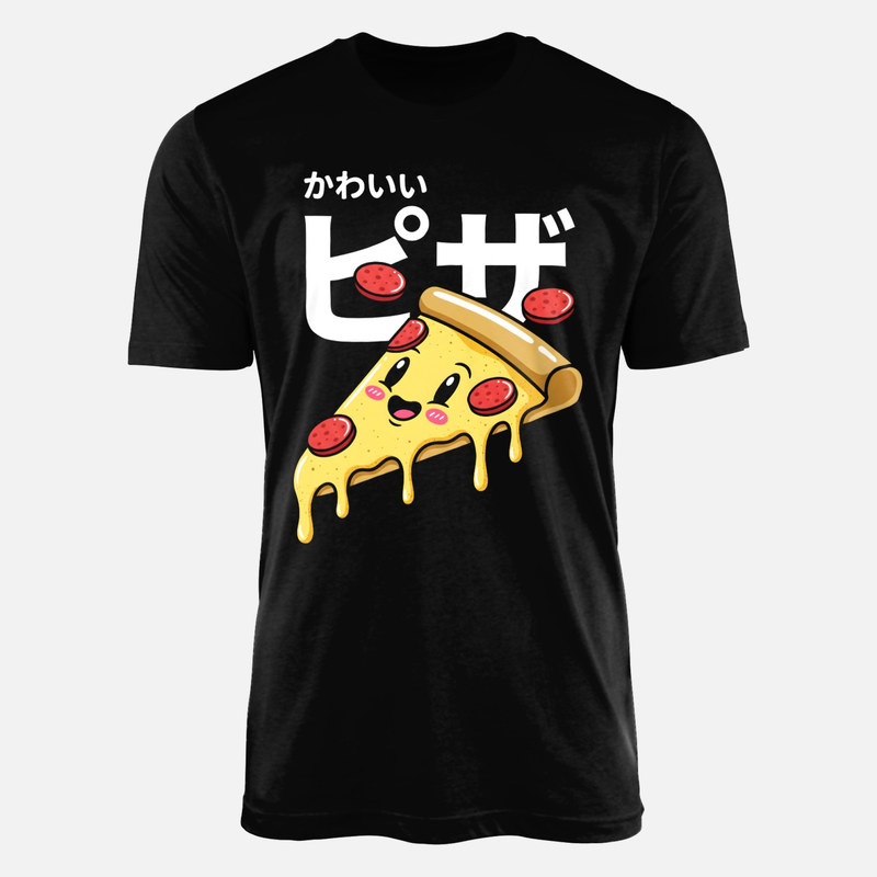 Camisetas: Pizza kawaii japonesa