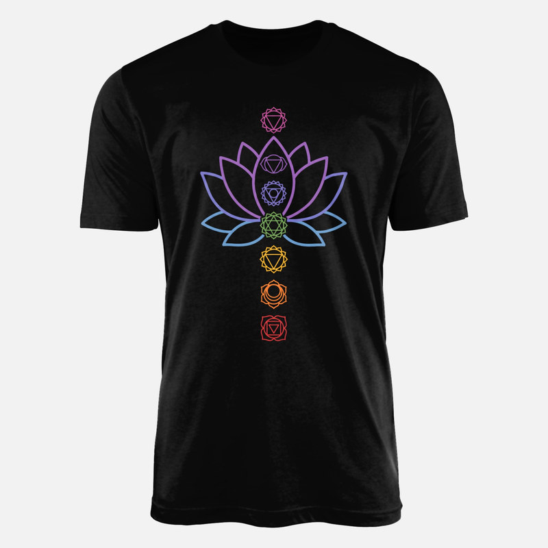 Camisetas: Flor de loto y siete chakras