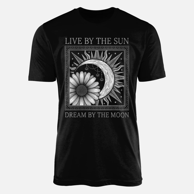 Camisetas: Sol, luna y flor m&iacute;stica
