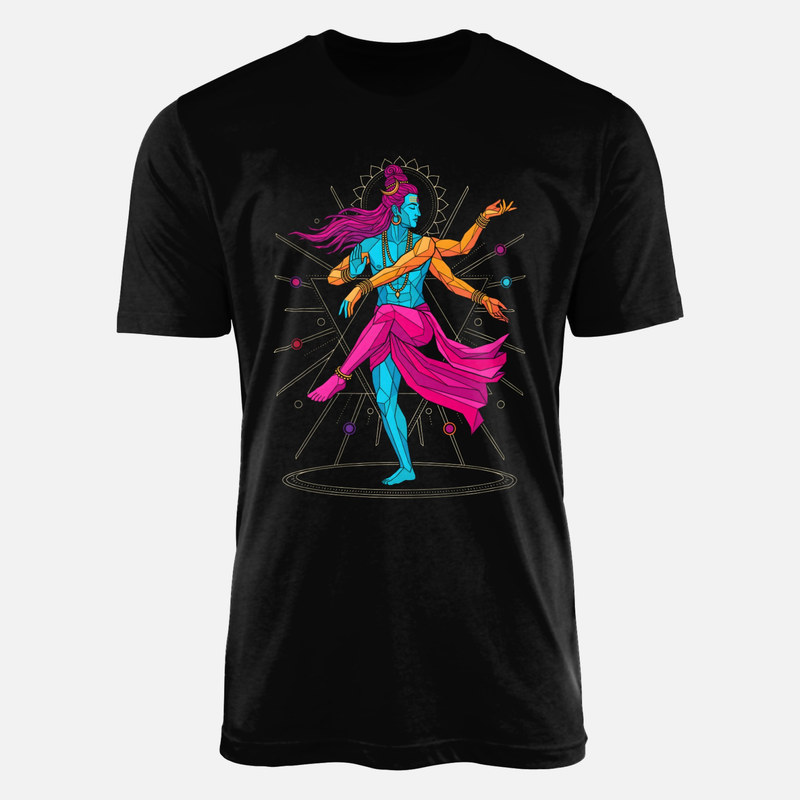 Camisetas: Shiva Nataraja danza geom&eacute;trica