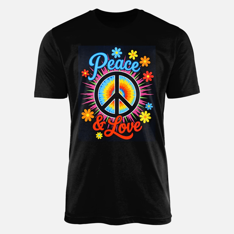 Camisetas: S&iacute;mbolo de la paz tie-dye retro