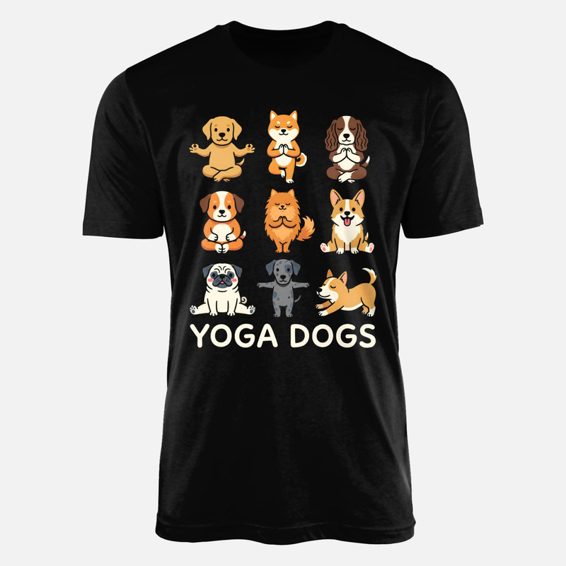 Camisetas: Perros haciendo posturas de yoga