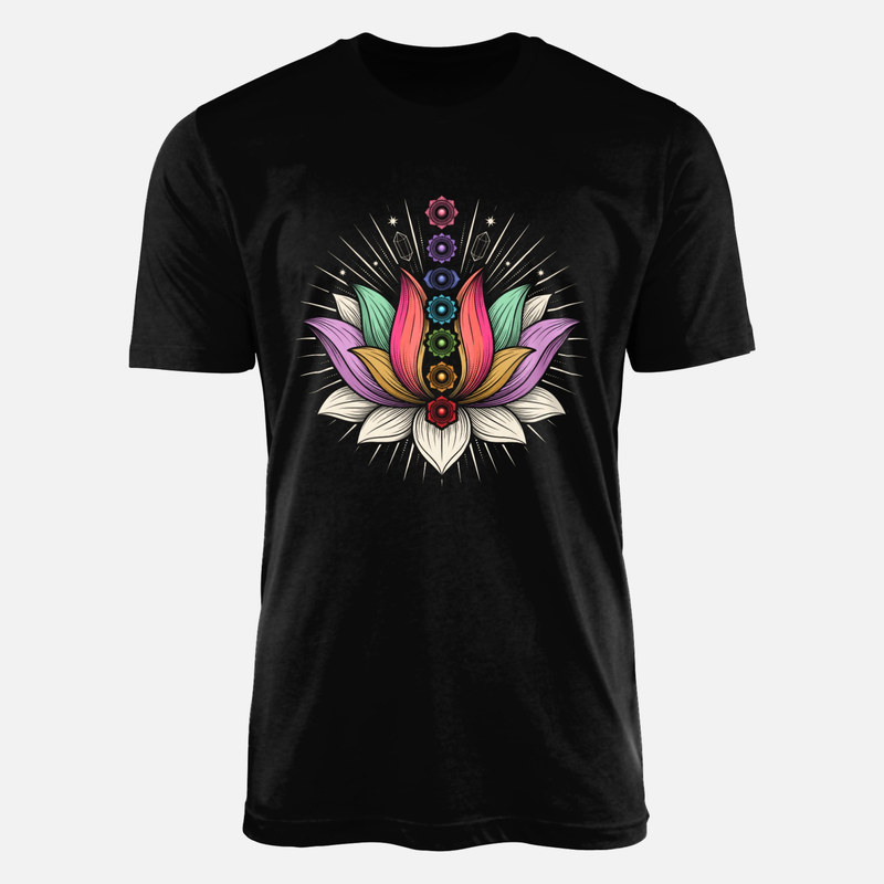 Camisetas: Flor de loto y siete chakras