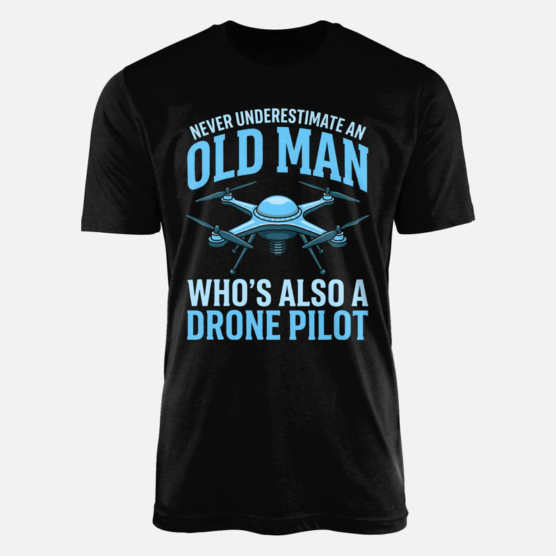 Camisetas: Hombre mayor piloto de dron