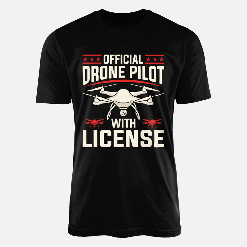 Camisetas: Piloto oficial de dron con licencia