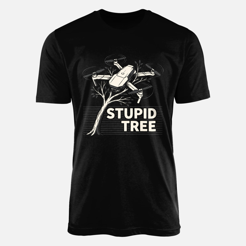 Camisetas: Dron estrellado en el &aacute;rbol
