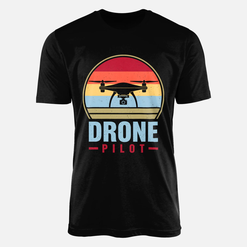 Camisetas: Piloto de Dron Atardecer Retro