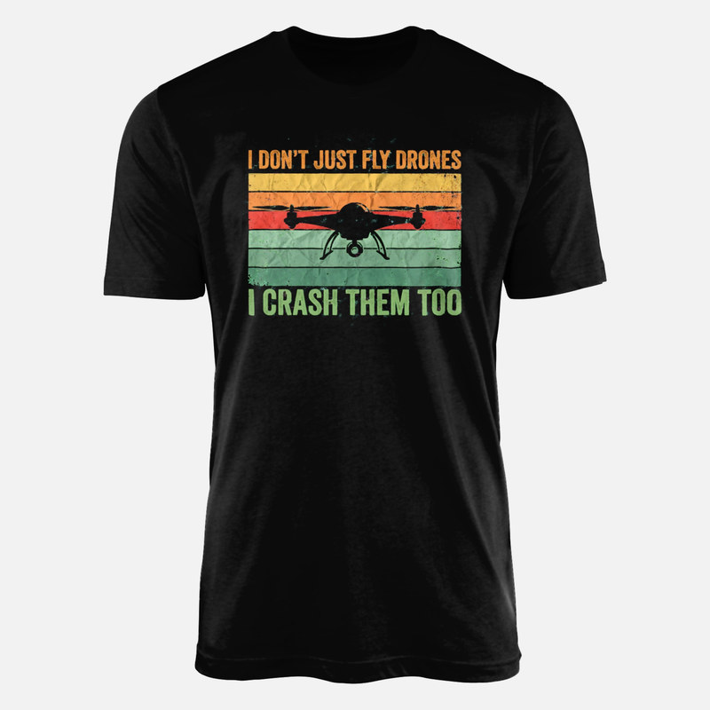 Camisetas: Piloto de drones tambi&eacute;n los estrello retro