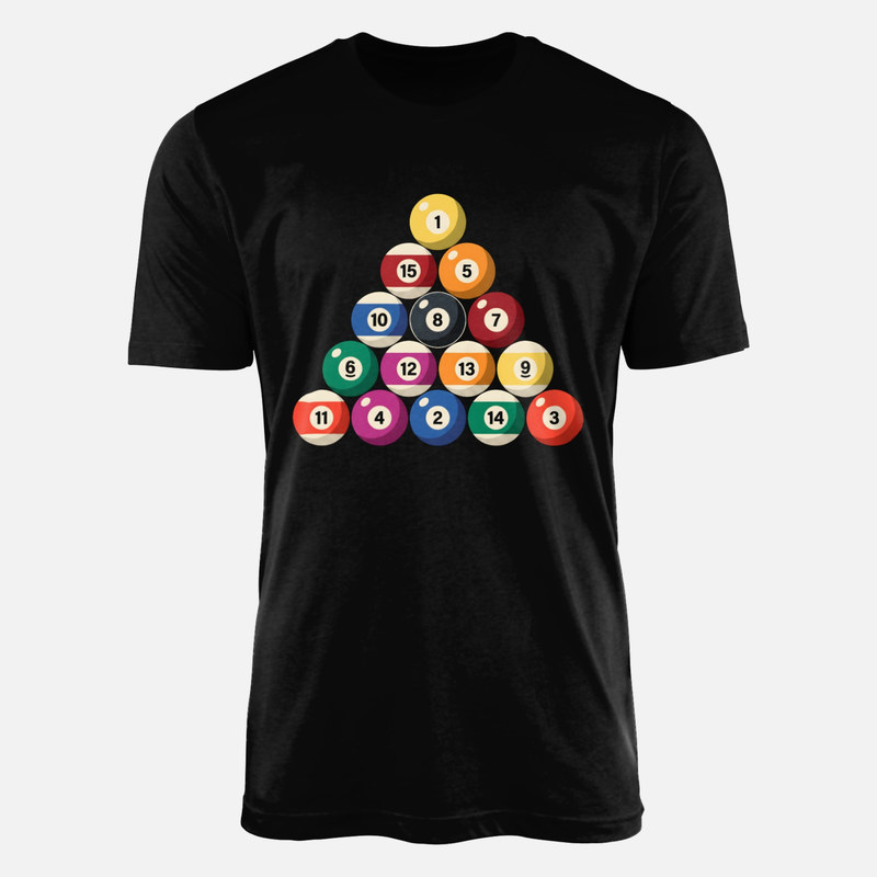 Camisetas: Tri&aacute;ngulo de bolas de billar
