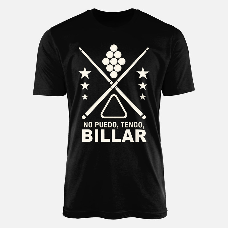 Camisetas: No puedo tengo billar tacos y bolas
