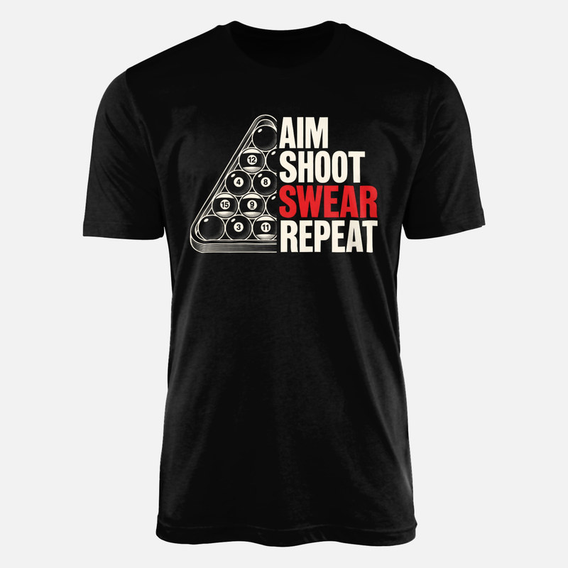 Camisetas: Apunta, Tira y Repite Billar